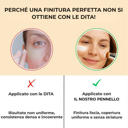 Fondotinta 2 in 1 con pennello integrato